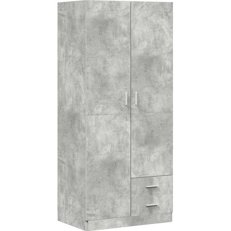 Maison Exclusive - Armadio Grigio Cemento 80x52x180 cm in Legno Multistrato (1/5)