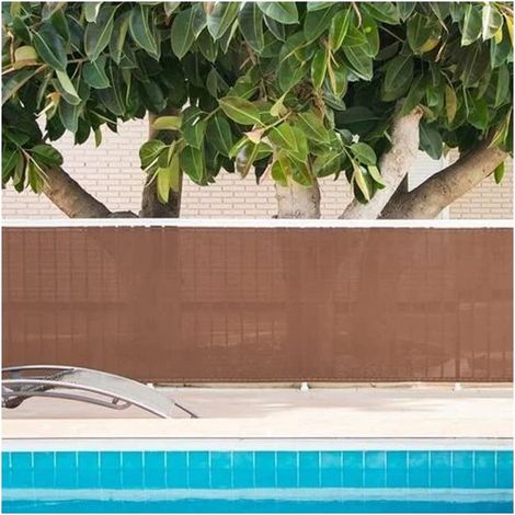Rete Ombreggiante 2x10m  Telo Ombra 90% marrone  Frangivista Recinzione Giardino  Tessuto Ombra Privacy Antistrappo Antivento