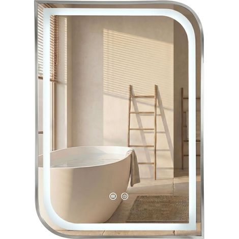 Specchio Rea Zone 80X60 Led Brush Nickel (1/5)