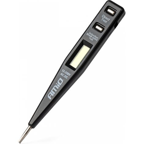 Spannungsprüfer 12-250V mit LCD-Anzeige AMiO-03122 (1/4)