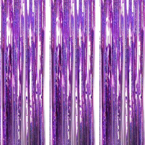 3 Pack(200x100CM) Rideaux Métalliques à Franges Décoration de Fenêtre et Porte pour Fête, Anniversaire, Événement Spécial (1/5)