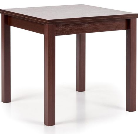 Mesa Houston 224, Nuez, 76x80x80cm, Alargamiento, Aglomerado laminado, MDF