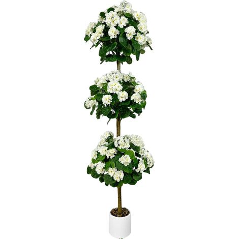 Pianta artificiale, altezza 150 cm, materiali resistenti, bianca, 150cm-a (1/2)