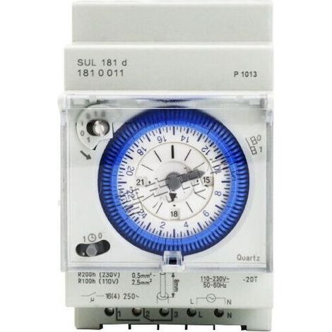 Kaelt - Horloge, sonnerie et minuterie pour tableau ��lectrique Minuterie m��canique analogique 110V-220V, 24 heures, programmable quotidiennement, 15 minutes, r��glage de l'heure, relais de commutati (1/5)
