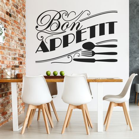 Sticker Mural - Bon Appétit - 187x286 cm - Noir (1/3)
