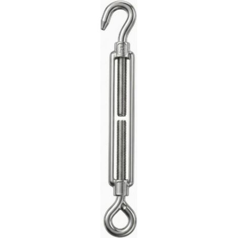 Gancho M4, acero inoxidable 304, tensor de cuerda, con dispositivo de ajuste de tensión del cable, 1 unidad por paquete.