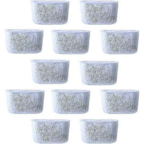 12pcs Filtres à eau à charbon de rechange Filtre non tissé pour cafetières (1/4)