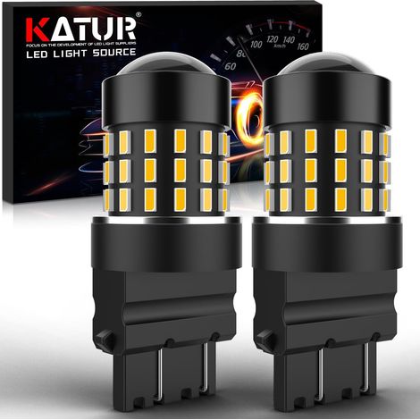 3157 3047 3057 3155 3156 LED bulb 3014 54 chipsets with 650 lumens for replacing the reversing light, brake light and rear parking lights, orange (2-pack) (1/5)