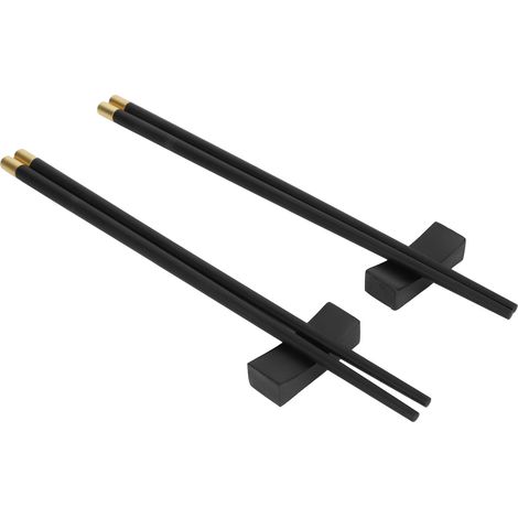 Ensemble de Baguettes Style Chinois pour Maison Hôtel Restaurant - 2 Paires avec Porte-Baguettes - Cadeau Idéal (1/5)