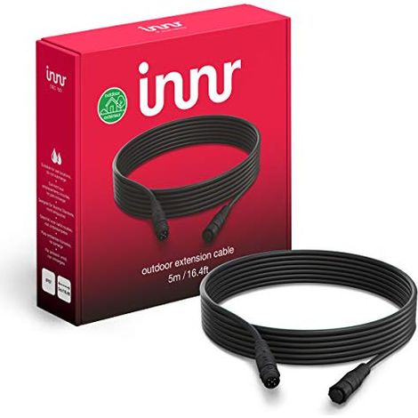 Innr OEC 150 Cavo di Prolunga Smart per Esterno 5 m IP65 connettore 5 pin espandibile fino a 35 m colore Nero (1/4)