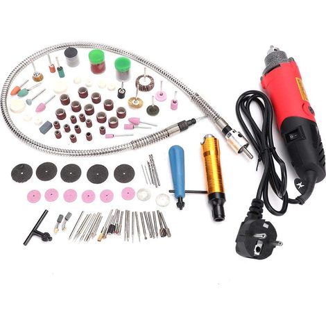 Mini utensile multifunzione da 151 pezzi, levigatrice multifunzione per numerosi progetti creativi o lavori fai da te. (1/5)