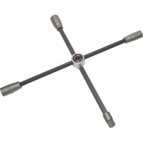 BGS Clé en croix pour roue de voiture, pliable, 17 x 19 x 21 x 12,5 (1/2) - 1456