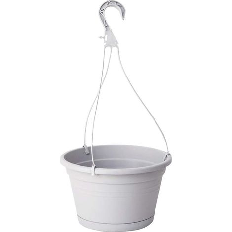 Pot De Fleurs Suspendu - Plastique Résistant Au Gel - Pour Jardin Et Balcon - Blanc - 1 Pièce (1/5)