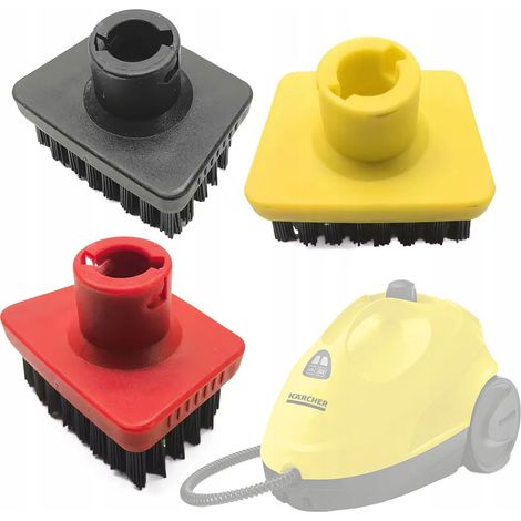 Rosfix Set Handbürsten SC Serie – Ersatzteil für Dampfreiniger Kärcher SC1–SC5  3 Farben, Hartborsten  Bajonettanschluss  Für Fugen, Armaturen, Fliesen  Reinigungszubehör