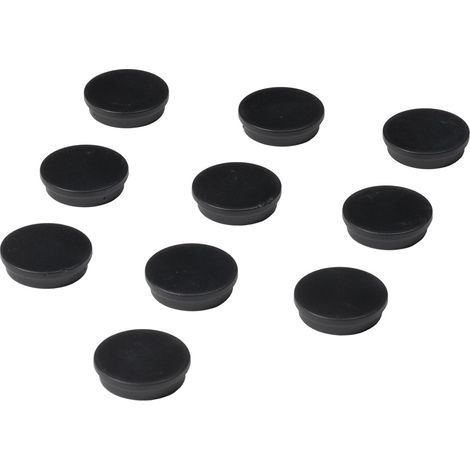 Whiteboard-Magnete - 30 mm - Schwarz - Set - 10 Stück (1/2)