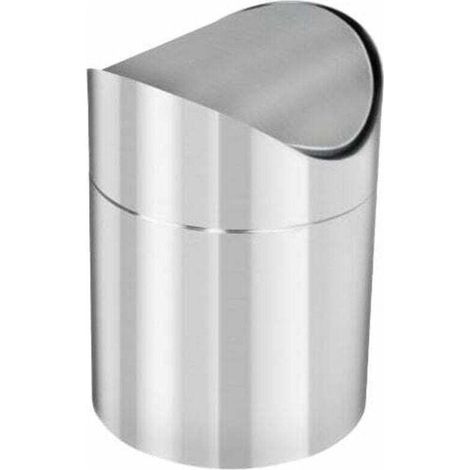 Stainless steel bathroom bin, silver--