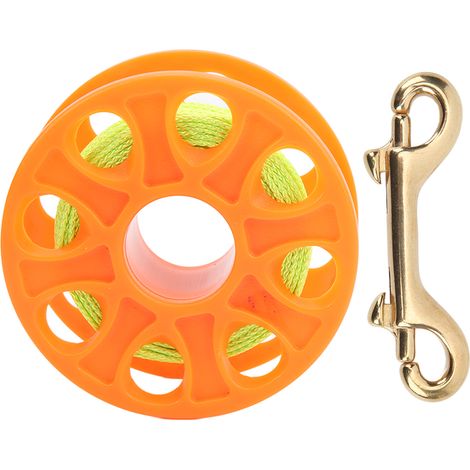 Bobine de Plongée Sous-Marine avec Fil Vert Fluorescent, Double Crochet Cuivré et Câble de 30m pour Plongeurs (1/5)