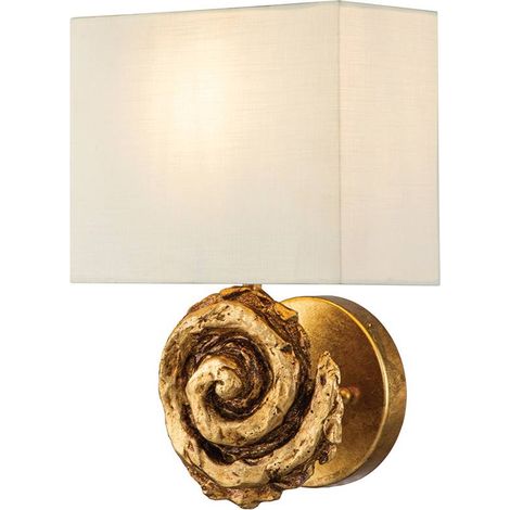 Elstead Swirl Lampada da Parete con Paralume, Foglia Oro (1/5)