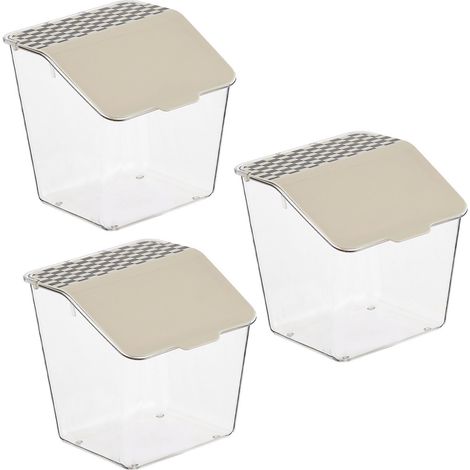 Wandmontierter Knoblauchbehälter, elegante, transparente Aufbewahrung für Zwiebeln in der Küche, 3 Stück (1/5)