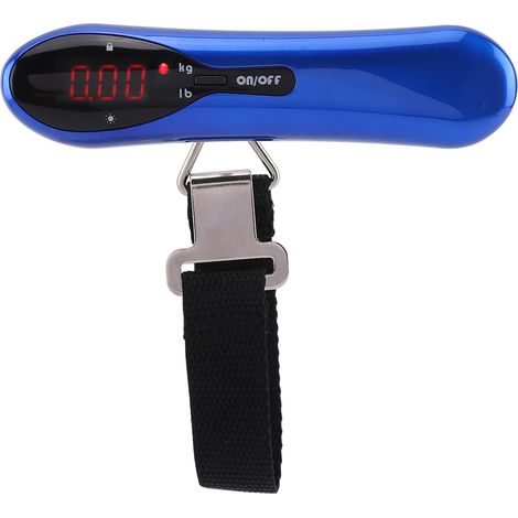 Mini balance à bagages numérique multifonction portable à suspendre (bleue) (1/5)