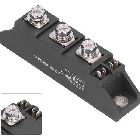 Pont redresseur 1600V MTC25A, module de redressement haute précision, composant électronique de puissance, redresseur triphasé 25A, précision élevée, pièce détachée industrielle. (1/5)
