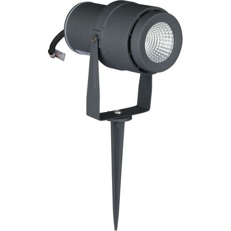 V-TAC 12W LED Gartenstrahler mit Erdspieß, Grau, Naturweiß, IP65