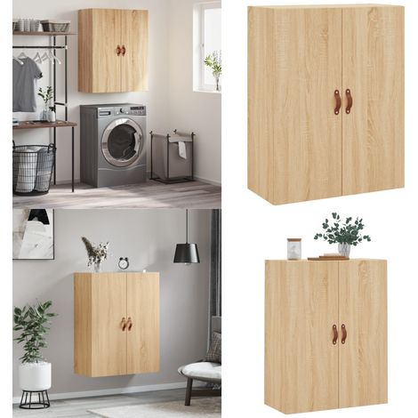 Wandschrank Sonoma-Eiche 69,5x34x90 cm - Holzschrank - Sonoma-Eiche (1/5)