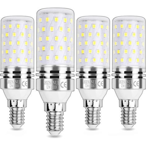 Ampoule Led Maïs - E14 - 12 W - 1200 Lm - 6000 K Blanc Froid - Équivalent 100 W - Non Dimmable - Lot De 4 (1/4)