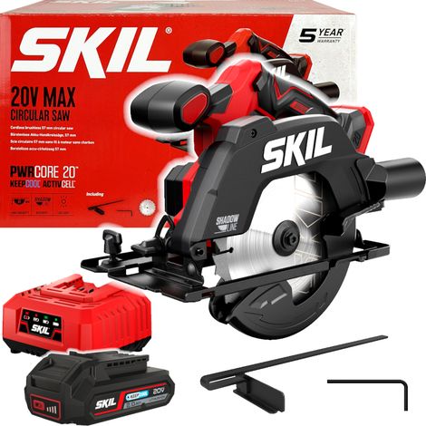Skil 20V 3551 CB 165mm Akku-Kreissäge + Schiene (ohne Akku)