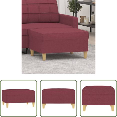 Stoffhocker - Fußhocker Weinrot 70x55x41 cm Stoff (1/5)