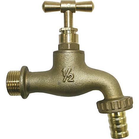 Watts – Robinet extérieur puisage laiton brut Mâle 1/2 – Filetage 3/4" (20x27) – Ø15 pour installations plomberie