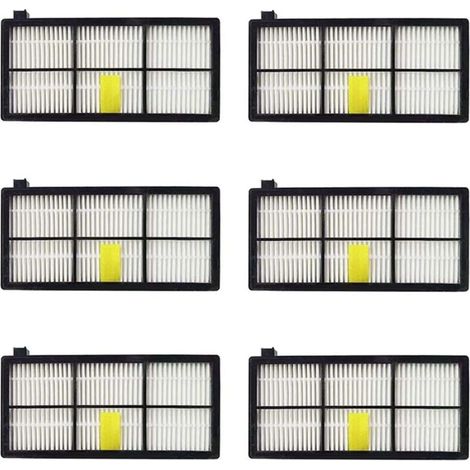 6 Pièces Filtres de Remplacement pour l'aspirateur iRobot 800 900 800 805 860 896 900 960 966