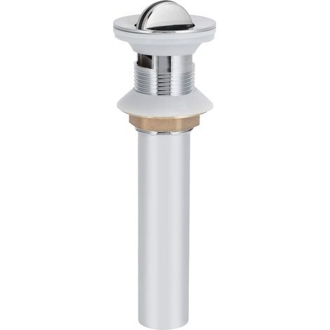Bouchon de vidange, avec couvercle de protection Bouchon de vidange escamotable sans débordement en laiton et acier inoxydable, anti-obstruction(Plating with holes) (1/5)