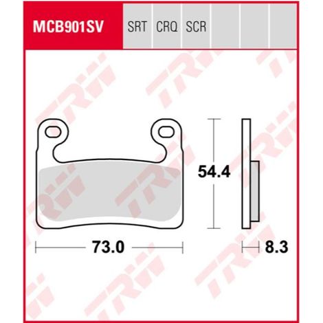 Plaquettes de frein TRW ZF KH724 Sinter Street pour BMW R 1250 GS Adventure 19-21, BMW R 1250 GS 19-21, BMW R 1250 RT 19-21, BMW S 1000 RR 19-21 (avant)