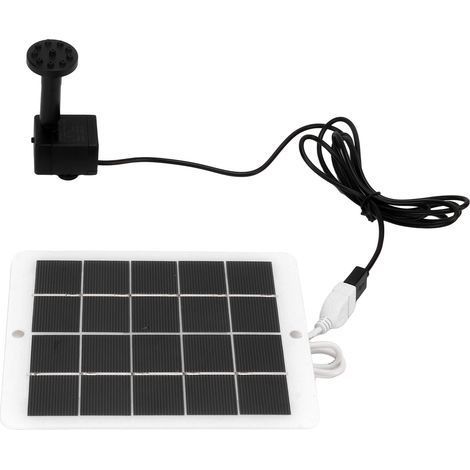 Pompe solaire 3W 5V 120L/H pour fontaine bassin jardin extérieur (1/5)
