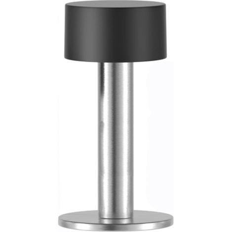 Butée Porte Adhésive Acier Inox 100mm avec Caoutchouc Anti-Choc (1/5)