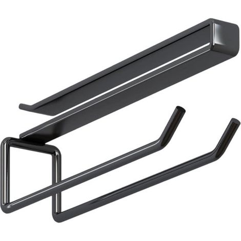 Ce porte-verres en métal à fixer sous un meuble mesure 23 x 6 x 3,5 cm et ne nécessite aucun perçage. Peu encombrant - il convient aux cuisines (1/5)