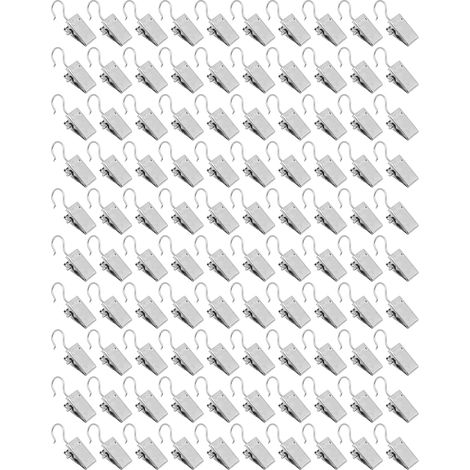 100Pcs Pinces à Rideau Métal Premium Résistantes et Durables, Anti-Rouille, pour Décoration Maison et Fêtes (1/5)