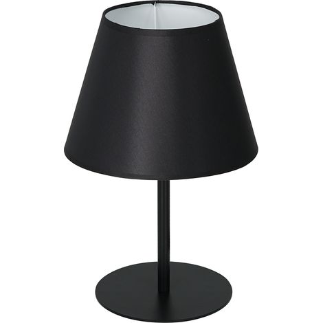Lampe de table Arden noire 33 cm abat-jour E27 Luminex