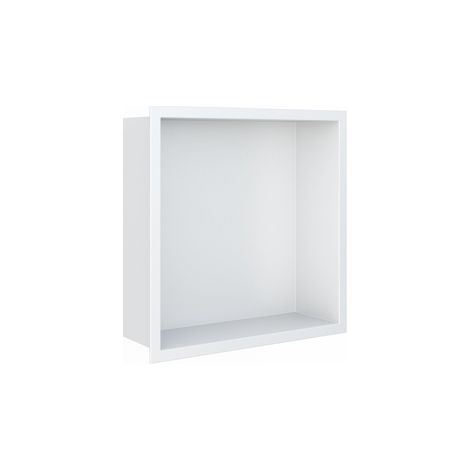 Looox BoX niche - 30x30x7cm - encastrable - avec cadre d'étanchéité - blanc