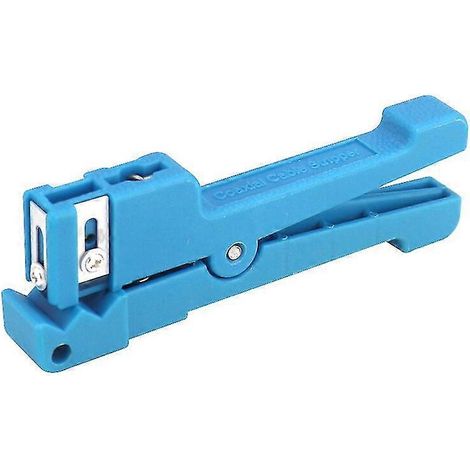 Pince à dénuder pour fibre optique et câble coaxial 45-163, bleu, dénudeuse, pour préparation de câble fibre optique (1/4)
