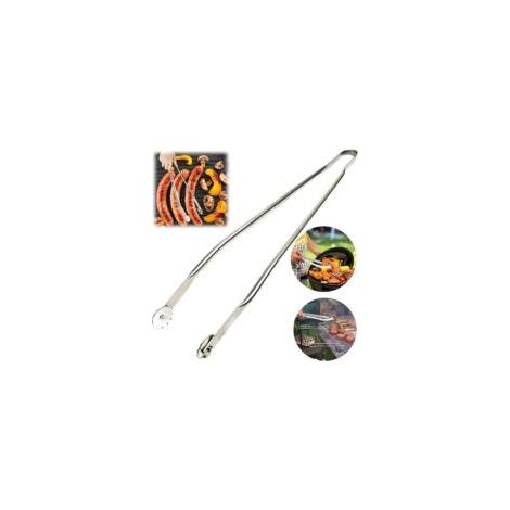 Pince Barbecue à roulettes-Taille 40cm - pour Cuisine, Barbecue et plancha, ustensile de cuisine extérieure et intérieure Pince BBQ à retourner,