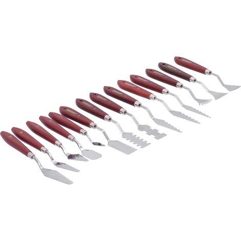 Ensemble de 14 couteaux à palette pour peinture à l'huile, outils de grattage de forme spéciale, couteau d'artiste (1/5)