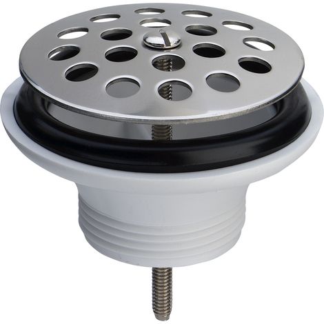 Vanne de vidange 7121K en plastique blanc G1 1/2 x 80 mm