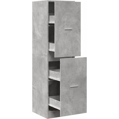 Maison Exclusive - Armadietto da Farmacia Grigio Cemento 40x41x144,5 cm Truciolato