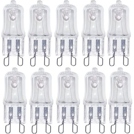 10er-Pack G9 230 V 20 W klare Halogen-Ersatzlampen für Abstrahlwinkel, Warmweiß 2700 K (1/4)
