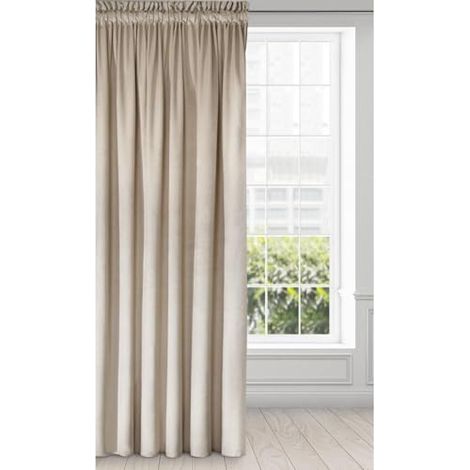 EUROFIRANY MELANIE RIDEAU EN VELOURS AVEC GALON FRONCEUR, 200 G/M², ÉLÉGANT, LISSE, UNI, MOELLEUX, MODERNE, CLASSIQUE, POUR SALO