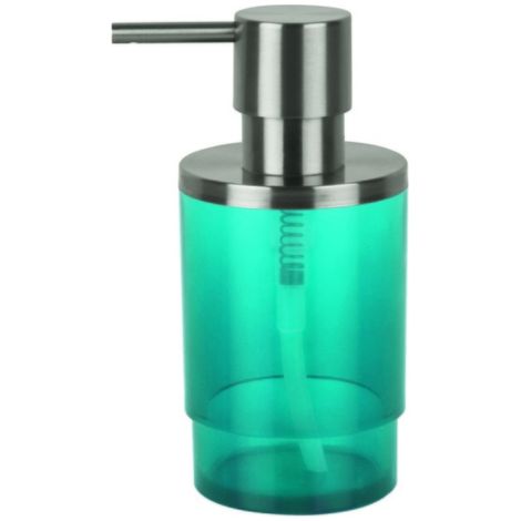 Distributeur de savon Acrylique NYO Bleu turquoise transparent Spirella