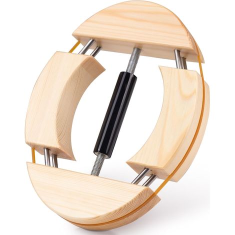 4-way hat stretcher, wooden hat stretcher for mounted hats, stretched length 7.1" to 9", width 5.7" to 7.1", soft black handle, for all kinds of hats (1/5)