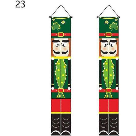 1 Paire D'ornements Suspendus Accrocheurs En Polyester Vert, Large Utilisation, Panneau De Porche Lutin Irlandais, Fournitures Domestiques Q (1/5)